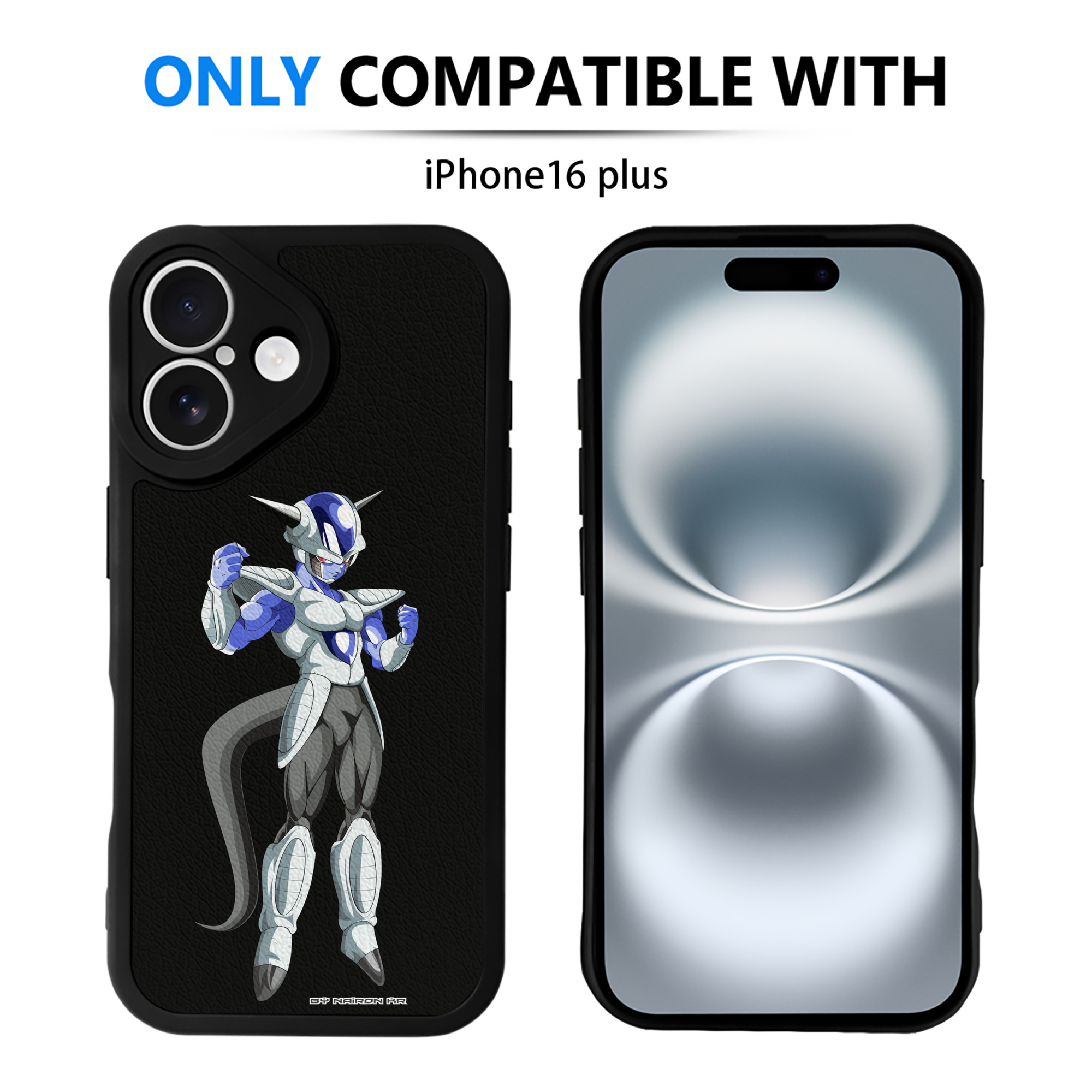 （画像用） ドラゴンボール フリーザ DRAGON BALL Frieza 【iPhone 16シリーズ対応】シリコンスマホケース（レザー調） 材質：シリコン